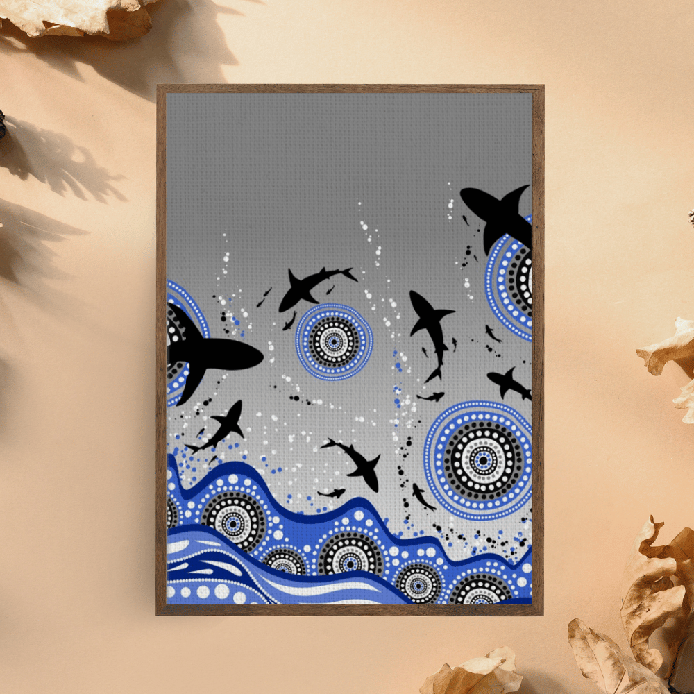 Ocean Dreaming – Aboriginal Canvas Wall Art | Stretched & Framed Print Material