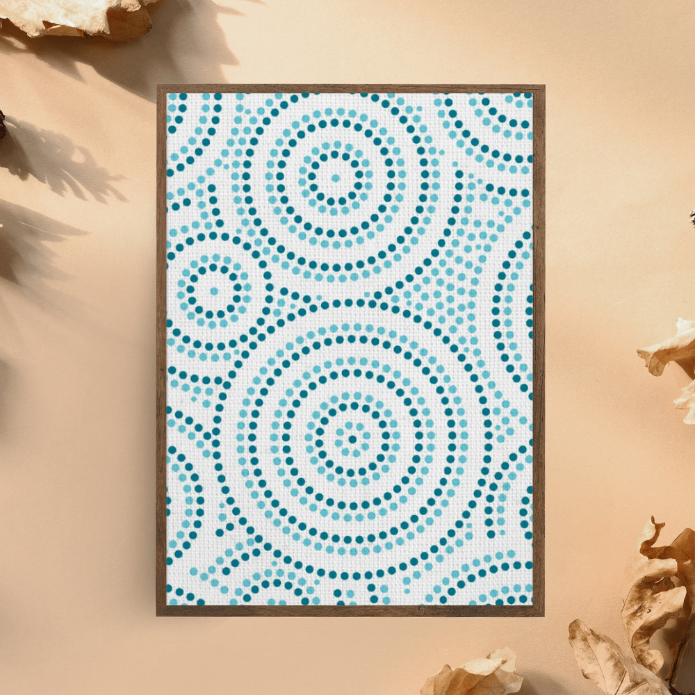 Sacred Ripples – Aboriginal Canvas Wall Art | Stretched & Framed Print Material