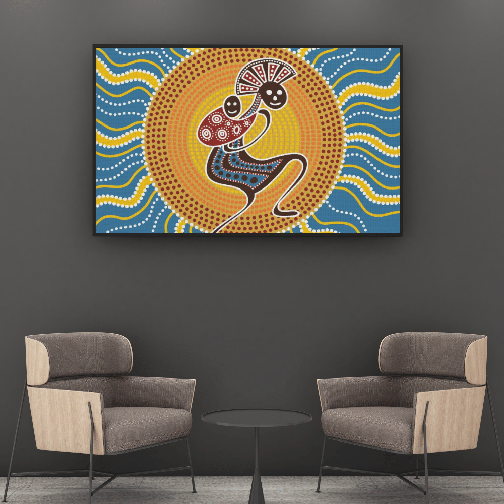 Mother’s Spirit – Aboriginal Wall Art | Stretched & Framed Canvas Print Material