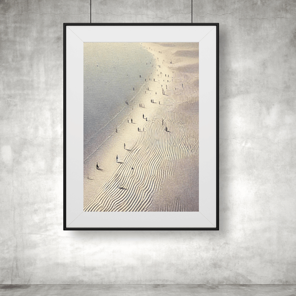 Shifting Horizons - Beach Coastal Wall Art Print Print Material