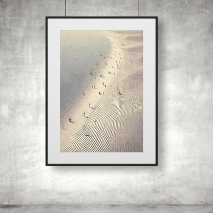 Shifting Horizons - Beach Coastal Wall Art Print Print Material
