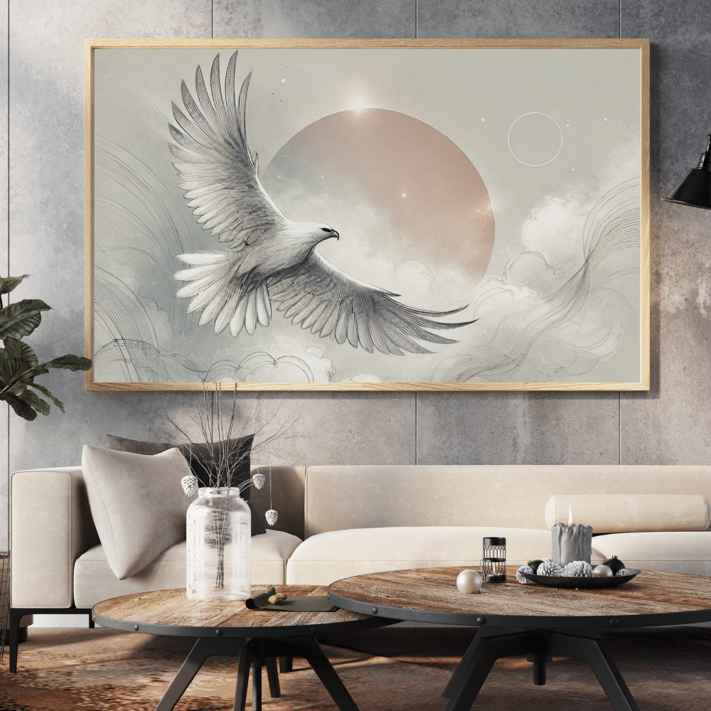 Soaring Above Eagle - Bird Wall Art Print Print Material