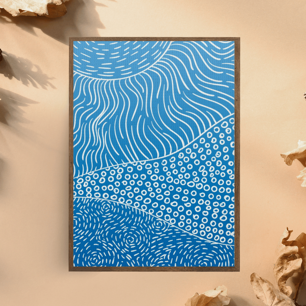 Blue Dreaming – Aboriginal Canvas Wall Art | Stretched & Framed Print Material