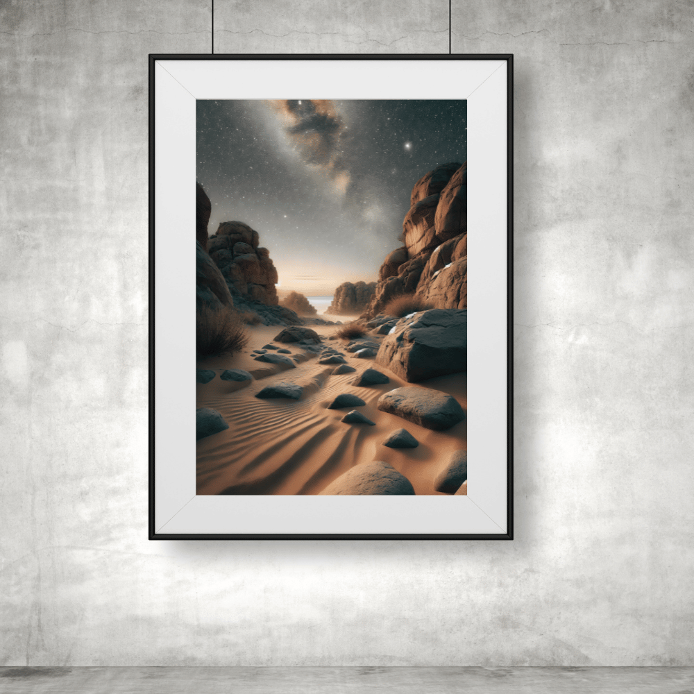 Galactic Desert Night Wall Art Print Print Material