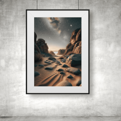 Galactic Desert Night Wall Art Print Print Material