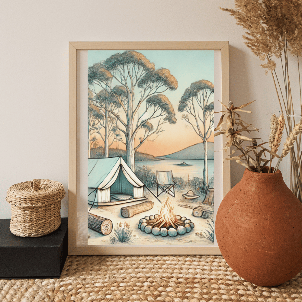 Wilderness Retreat - Camping – Summer Canvas Wall Art Print Decor Print Material