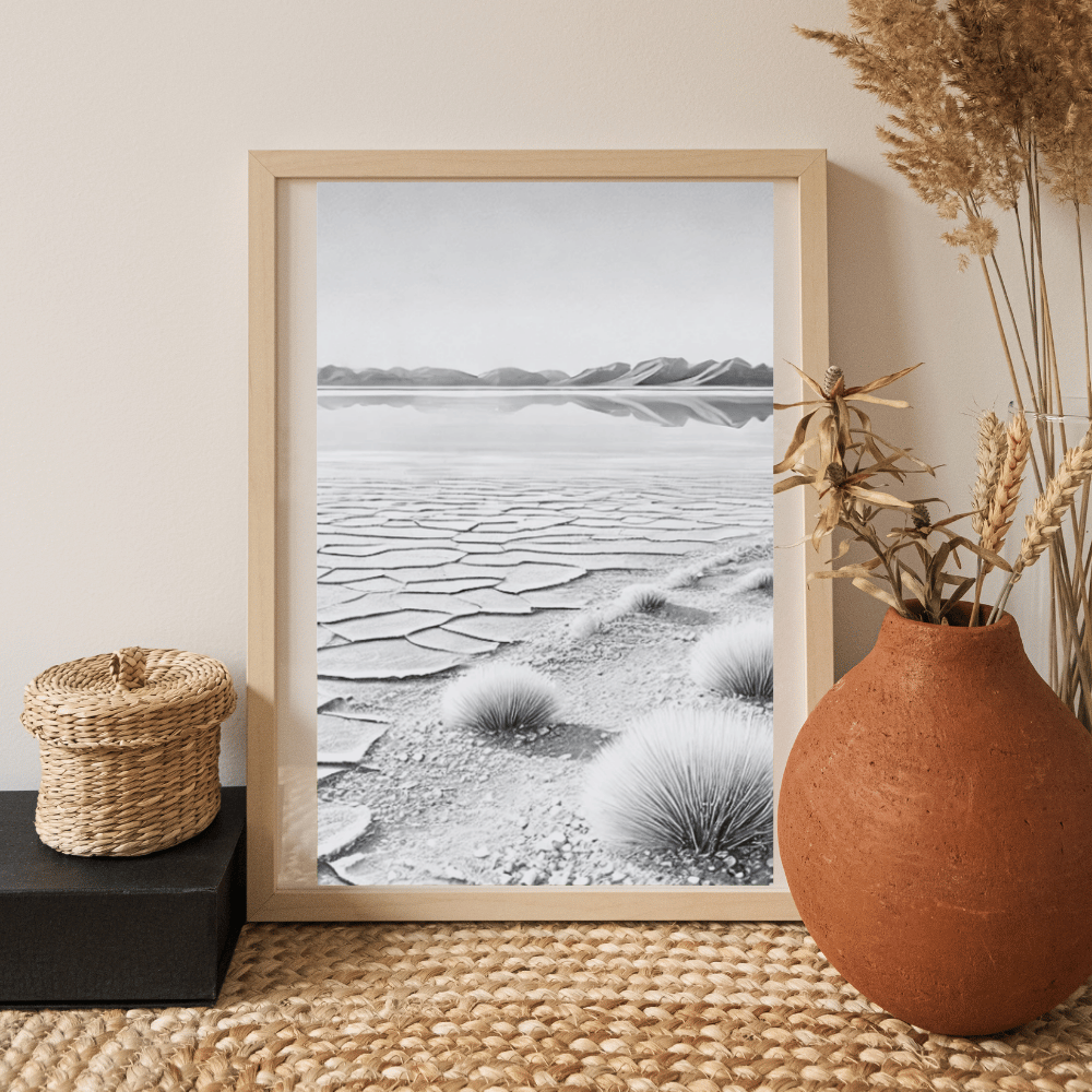 Silent Mirage - Australia Landscape Lake Canvas Wall Art Print Decor Print Material