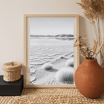 Silent Mirage - Australia Landscape Lake Canvas Wall Art Print Decor Print Material