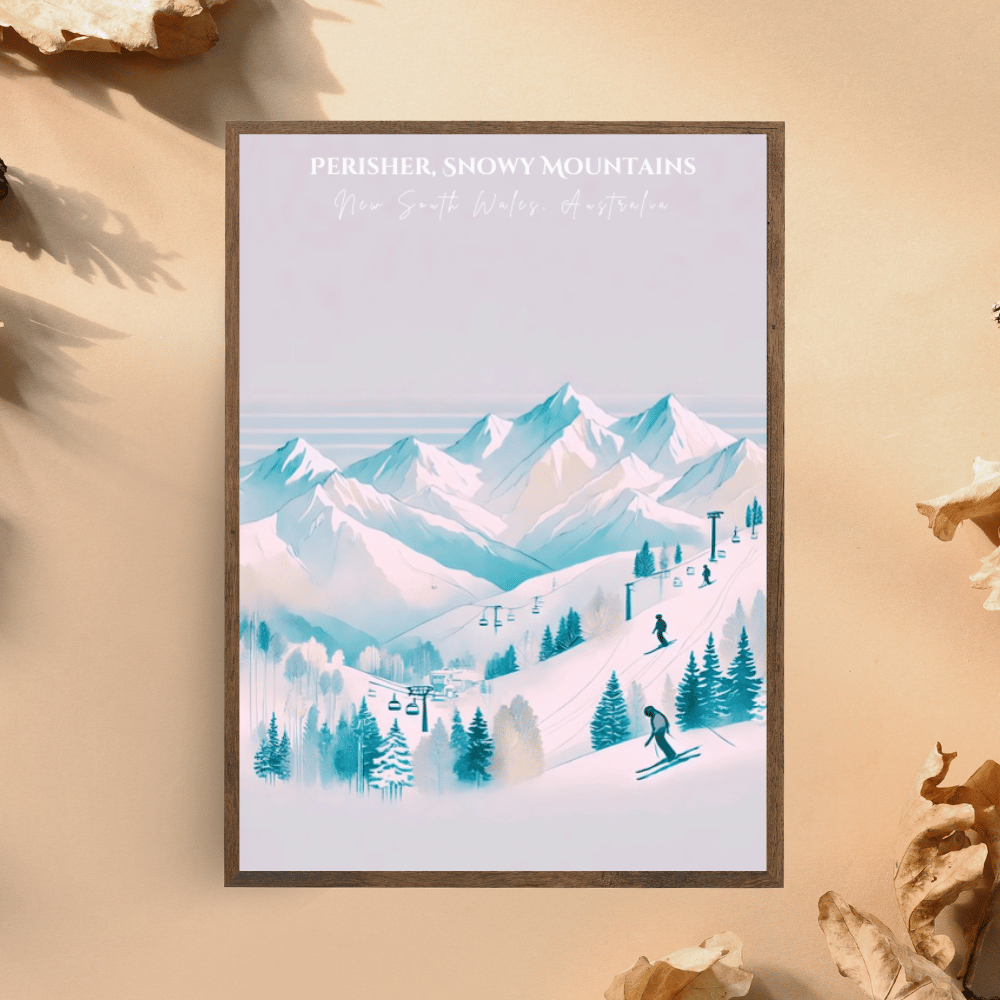 Thredbo or Perisher Snowy Mountains New South Wales Australia Canvas Wall Art Print Decor Print Material