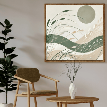 Solstice Breeze Scandinavian Wall Art Print Material