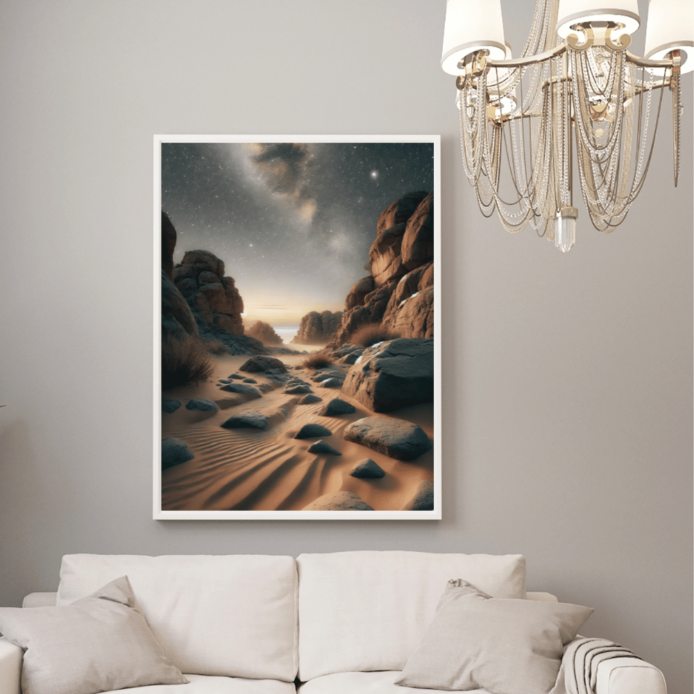 Galactic Desert Night Wall Art Print Print Material