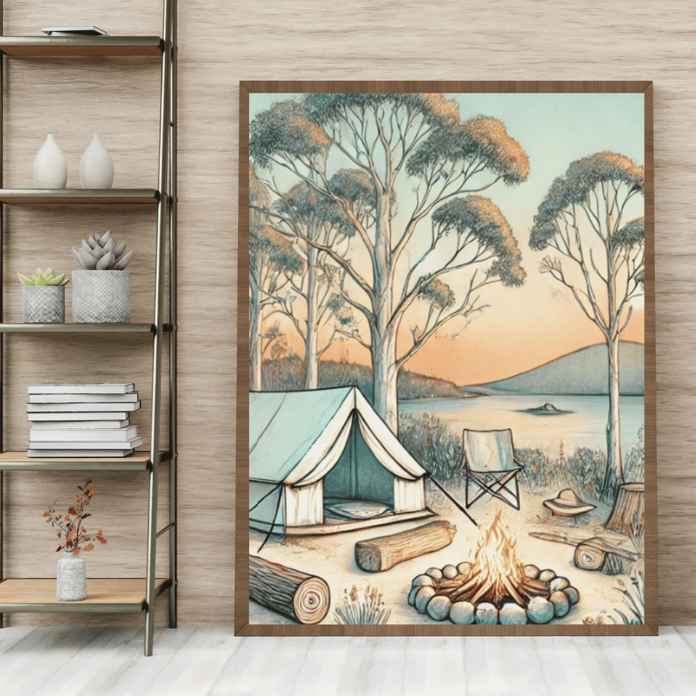 Wilderness Retreat - Camping – Summer Canvas Wall Art Print Decor Unframed Poster / 40x60 cm / 16x24″ / -Poster Only-