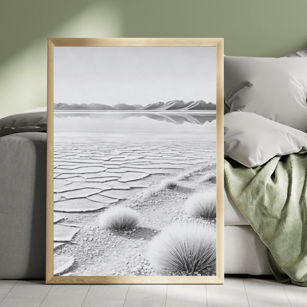 Silent Mirage - Australia Landscape Lake Canvas Wall Art Print Decor Print Material