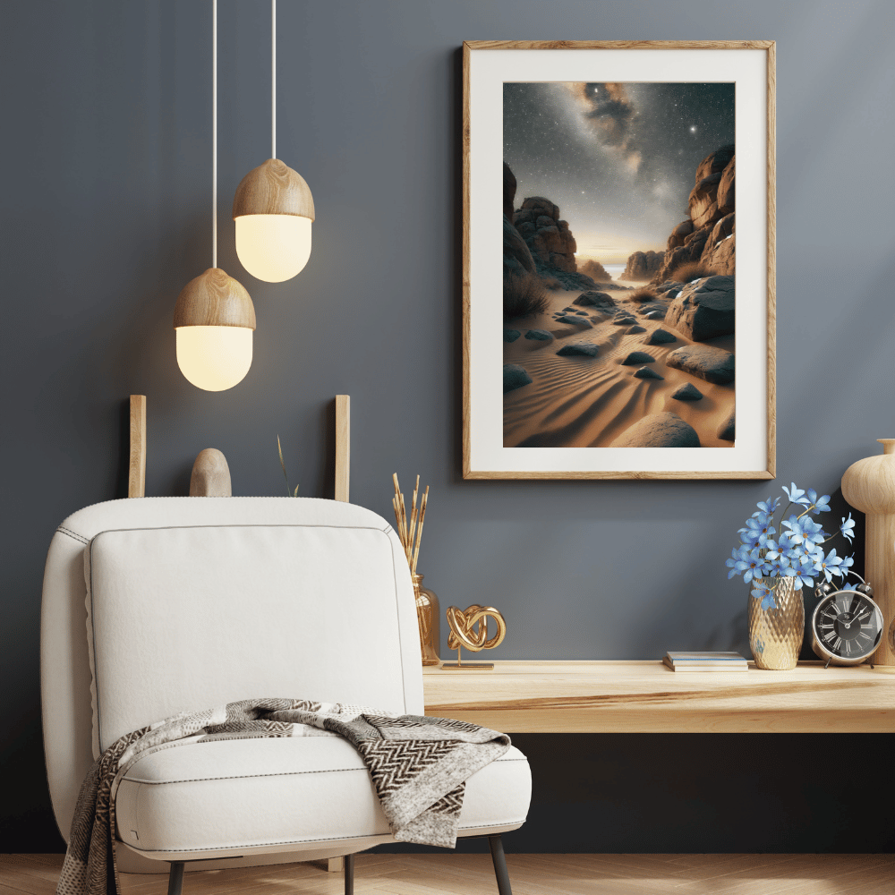 Galactic Desert Night Wall Art Print Print Material