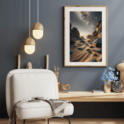 Galactic Desert Night Wall Art Print Print Material
