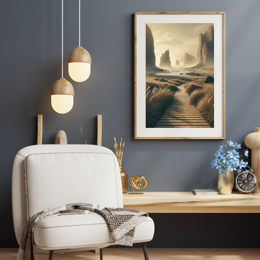Mystic Shore Path Wall Art Print Print Material