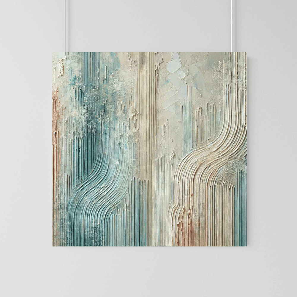 Harmonic Layers Abstract Wall Art Print Material