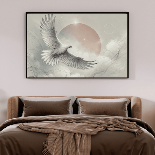 Soaring Above Eagle - Bird Wall Art Print Print Material