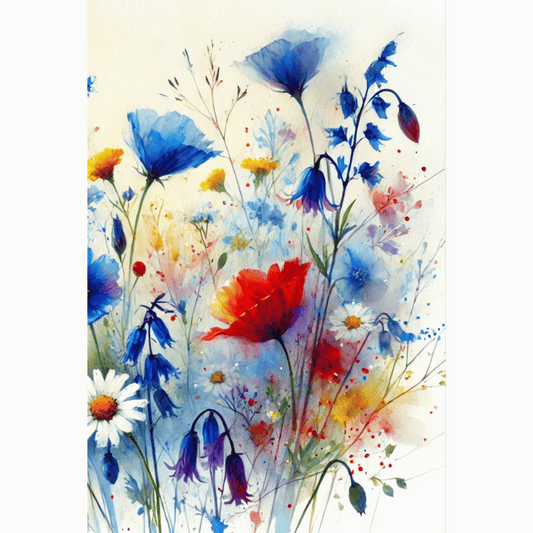 Colorful Whimsy – Watercolor Floral Wall Art