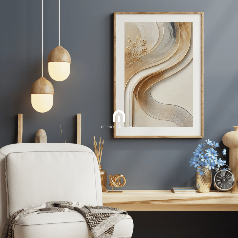 Abstract Serenity - Luxurious Wall Art Print Print Material