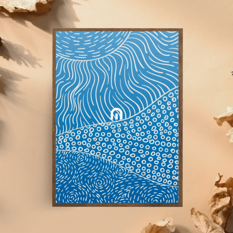 Blue Dreaming – Aboriginal Canvas Wall Art | Stretched & Framed Print Material