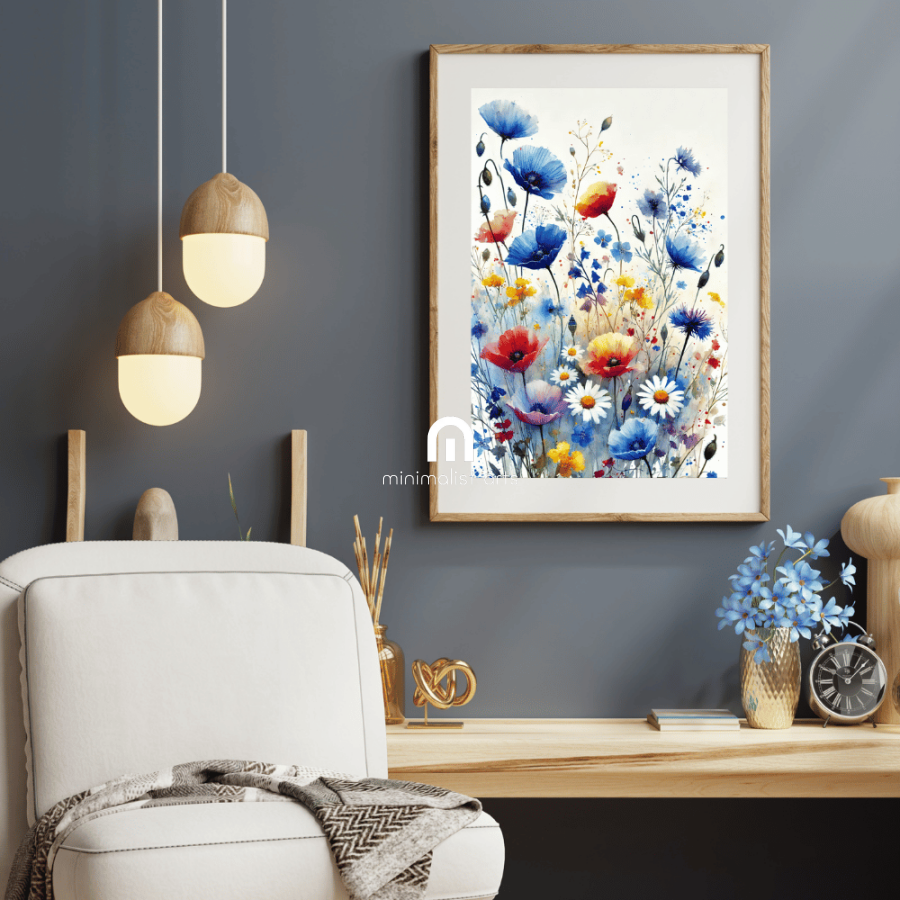 Burst of Blooms – Vibrant Watercolor Floral Wall Art