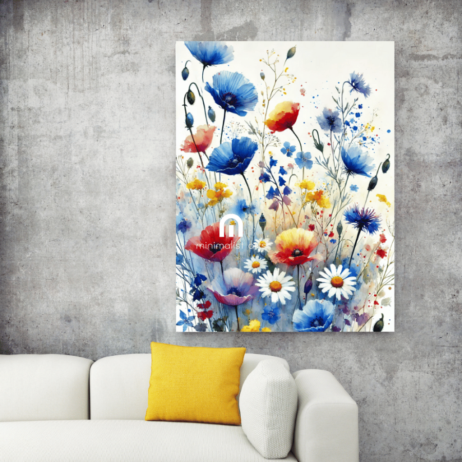Burst of Blooms – Vibrant Watercolor Floral Wall Art