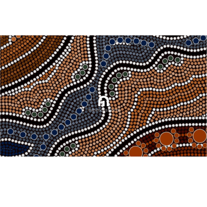 Dreaming Pathways - Aboriginal Canvas Wall Art Print Material