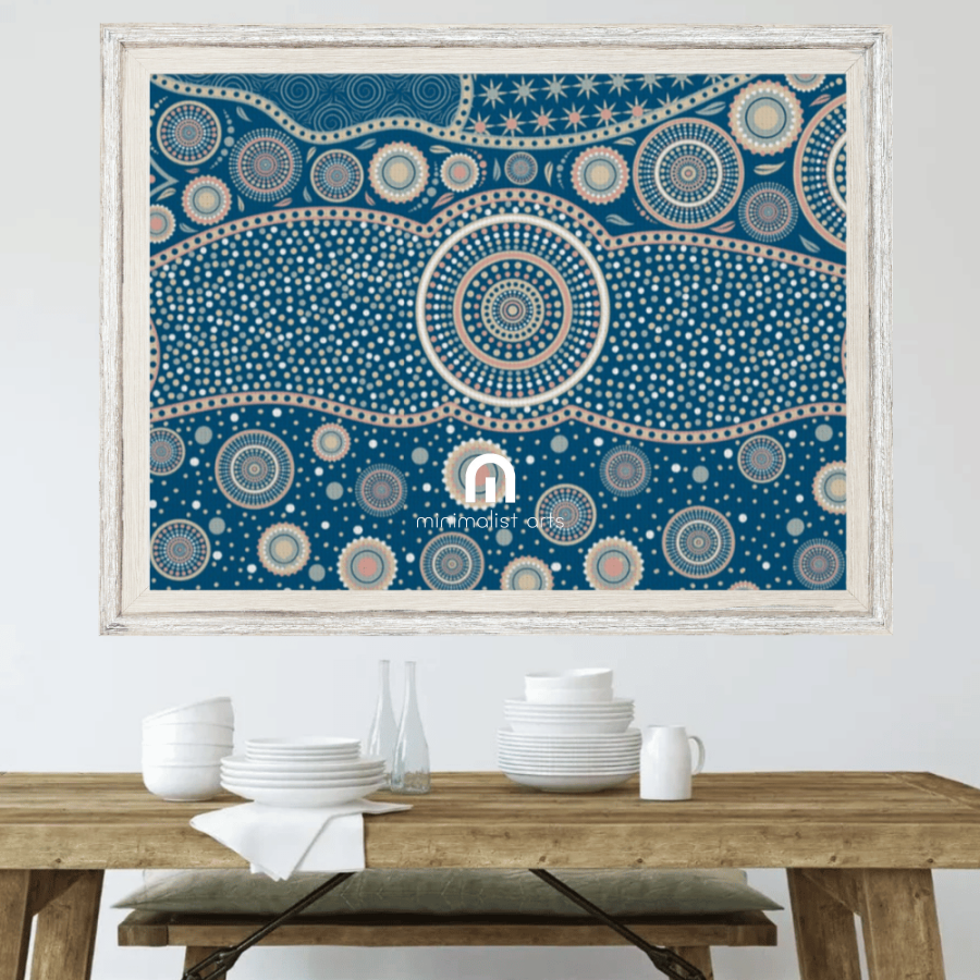 Dreaming Waters – Songlines of the Land | Aboriginal Canvas Wall Art Print Material