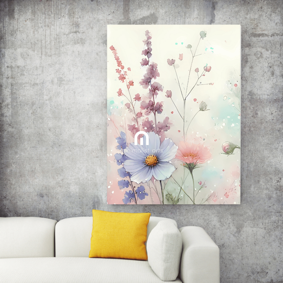 Dreamy Blossom – Soft Watercolor Floral Wall Art Print Material