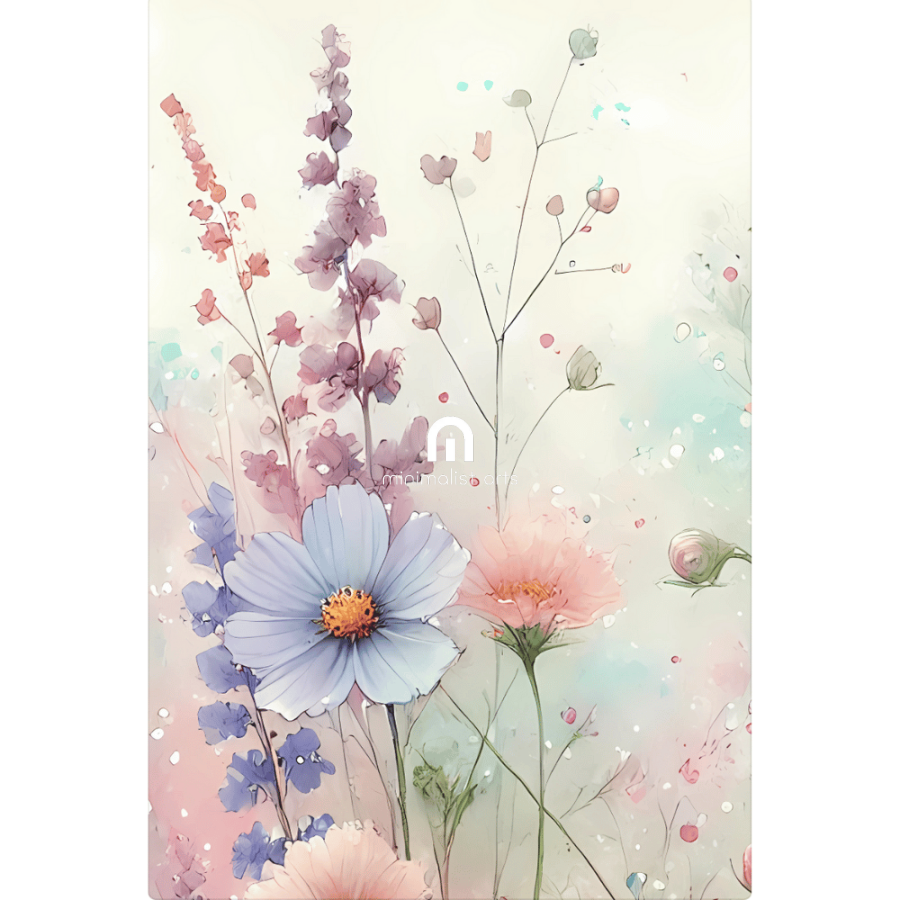 Dreamy Blossom – Soft Watercolor Floral Wall Art Print Material