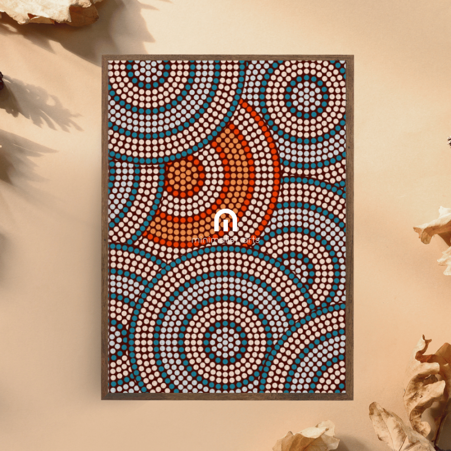 Eternal Circles – Aboriginal Canvas Wall Art | Stretched & Framed Print Material