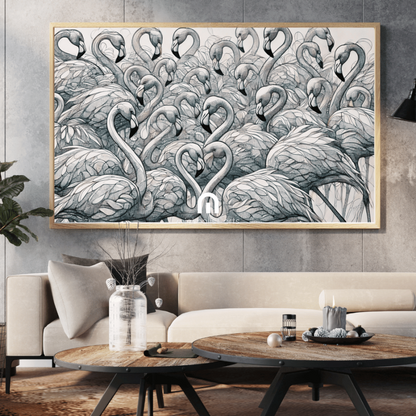 Flamingo Flock Wall Art Print Print Material