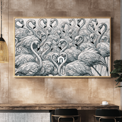 Flamingo Flock Wall Art Print Print Material