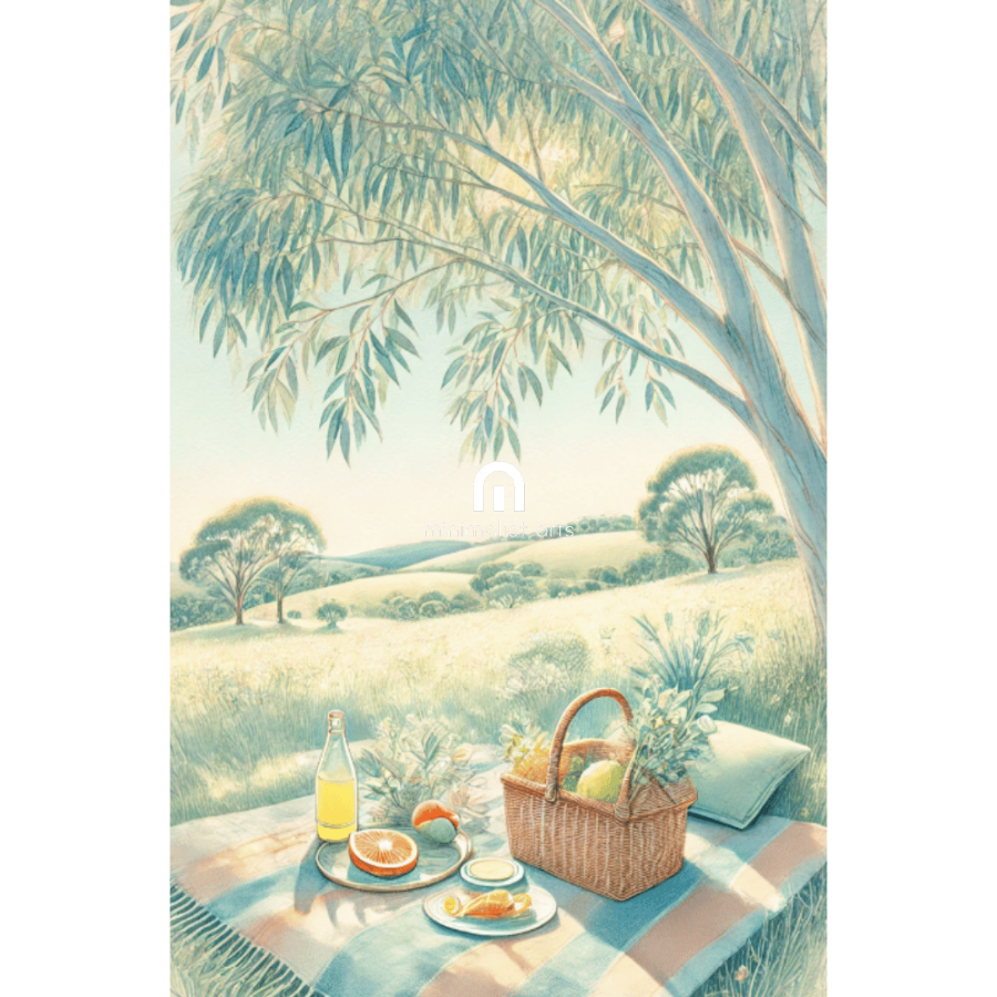 Golden Afternoon - Picnic – Summer Canvas Wall Art Print Decor Print Material