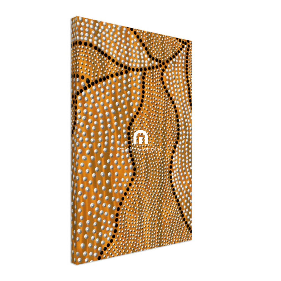 Golden Earth Right – Aboriginal Canvas Wall Art | Stretched & Framed Print Material