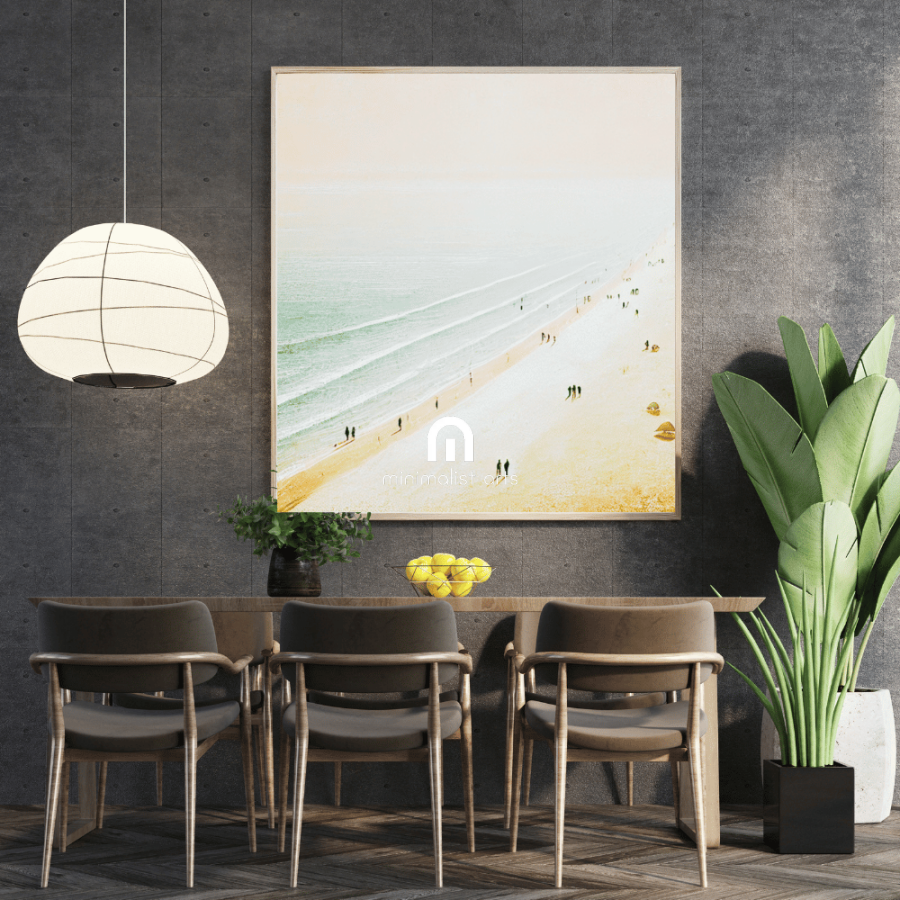 Golden Tide Drift Beach Coastal Wall Art Print Print Material