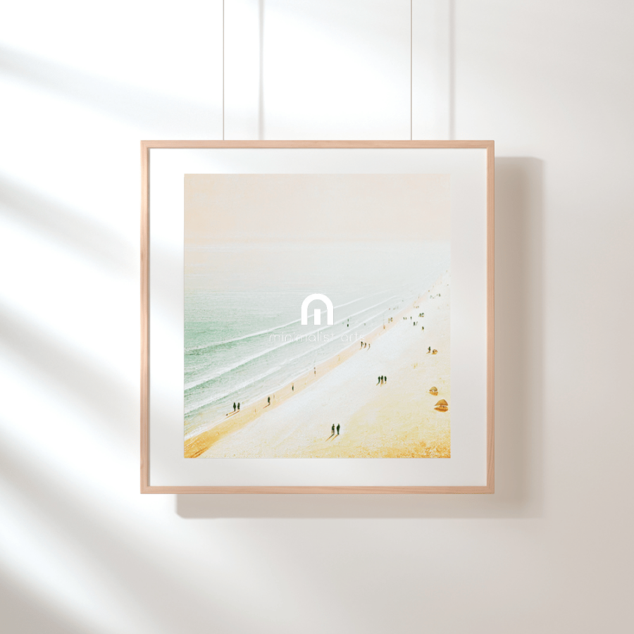 Golden Tide Drift Beach Coastal Wall Art Print Print Material