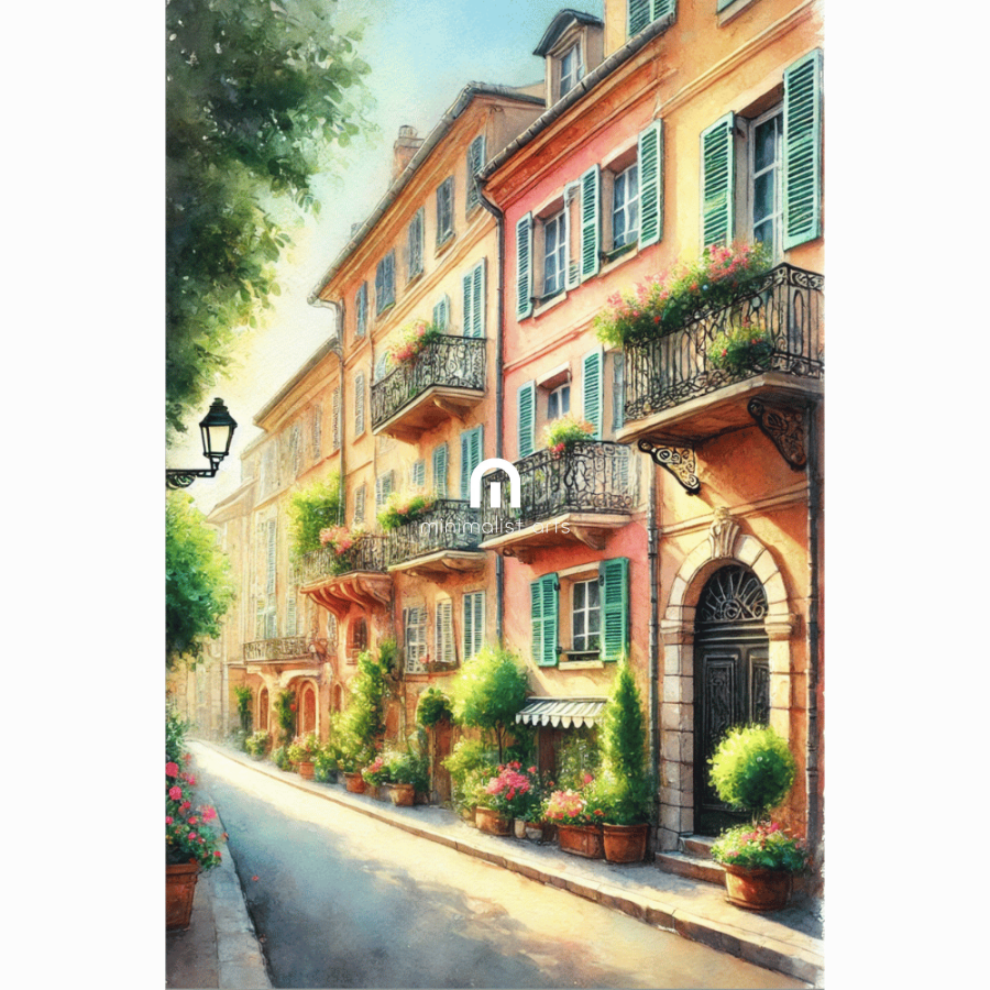 Italian Village Charm Wall Art Print Print Material