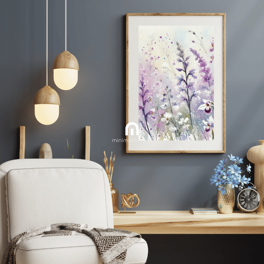 Lavender Dreams – Watercolor Floral Art Print Material
