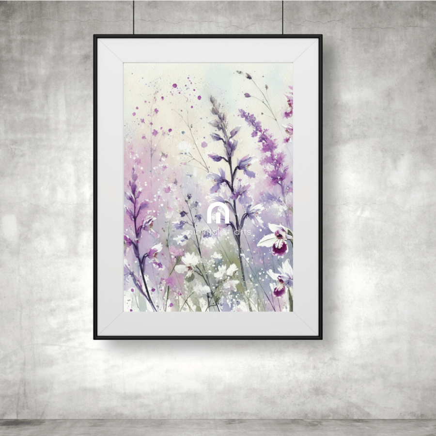 Lavender Dreams – Watercolor Floral Art Print Material
