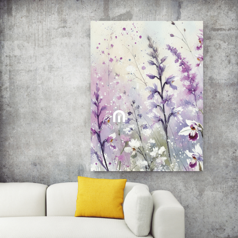 Lavender Dreams – Watercolor Floral Art Print Material