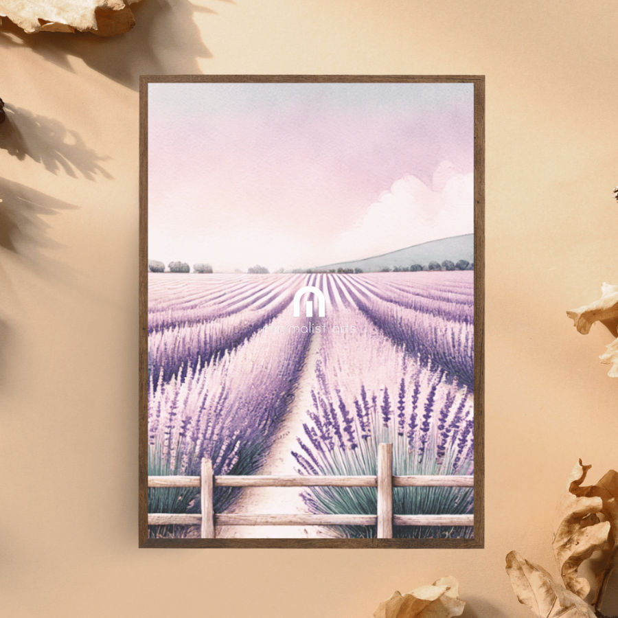 Lavender Fields Forever – Spring Floral Botanical Canvas Wall Art Print Decor Print Material