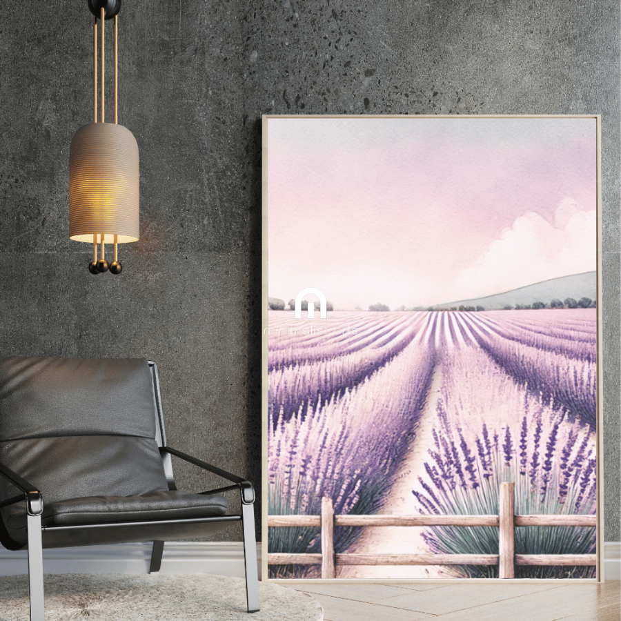 Lavender Fields Forever – Spring Floral Botanical Canvas Wall Art Print Decor Print Material