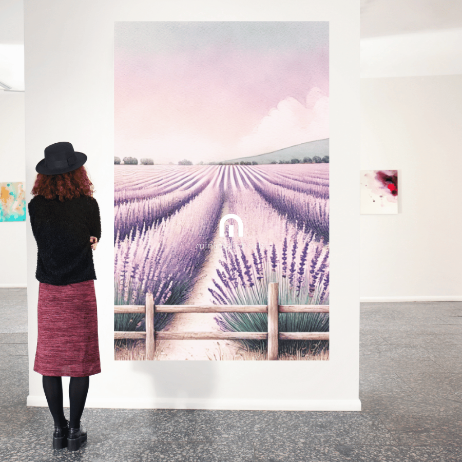 Lavender Fields Forever – Spring Floral Botanical Canvas Wall Art Print Decor Print Material