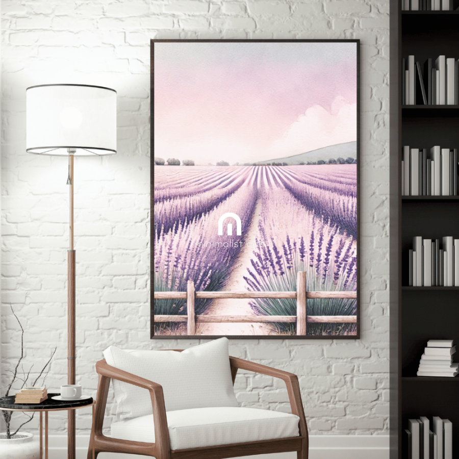 Lavender Fields Forever – Spring Floral Botanical Canvas Wall Art Print Decor Print Material