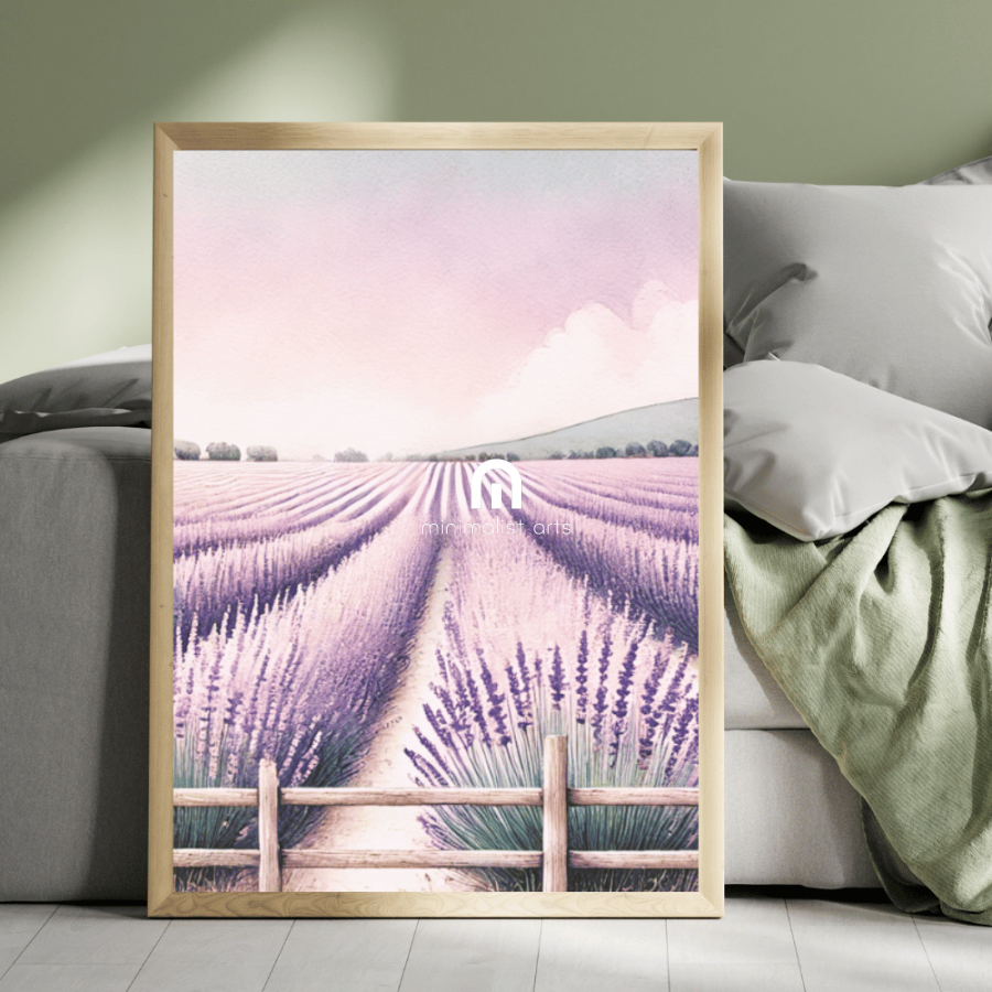 Lavender Fields Forever – Spring Floral Botanical Canvas Wall Art Print Decor Print Material