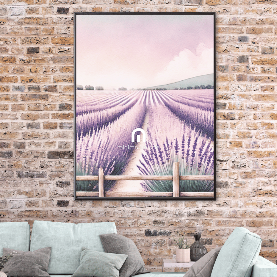 Lavender Fields Forever – Spring Floral Botanical Canvas Wall Art Print Decor Print Material