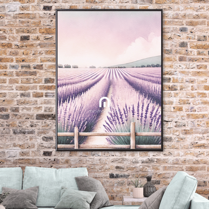 Lavender Fields Forever – Spring Floral Botanical Canvas Wall Art Print Decor Print Material