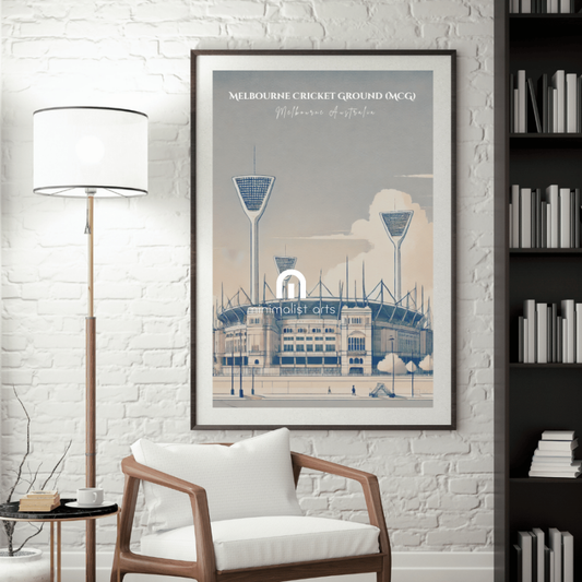 Melbourne Cricket Ground – Minimalist Watercolor Stadium Wall Art Print Decor Unframed Poster / 40x60 cm / 16x24″
